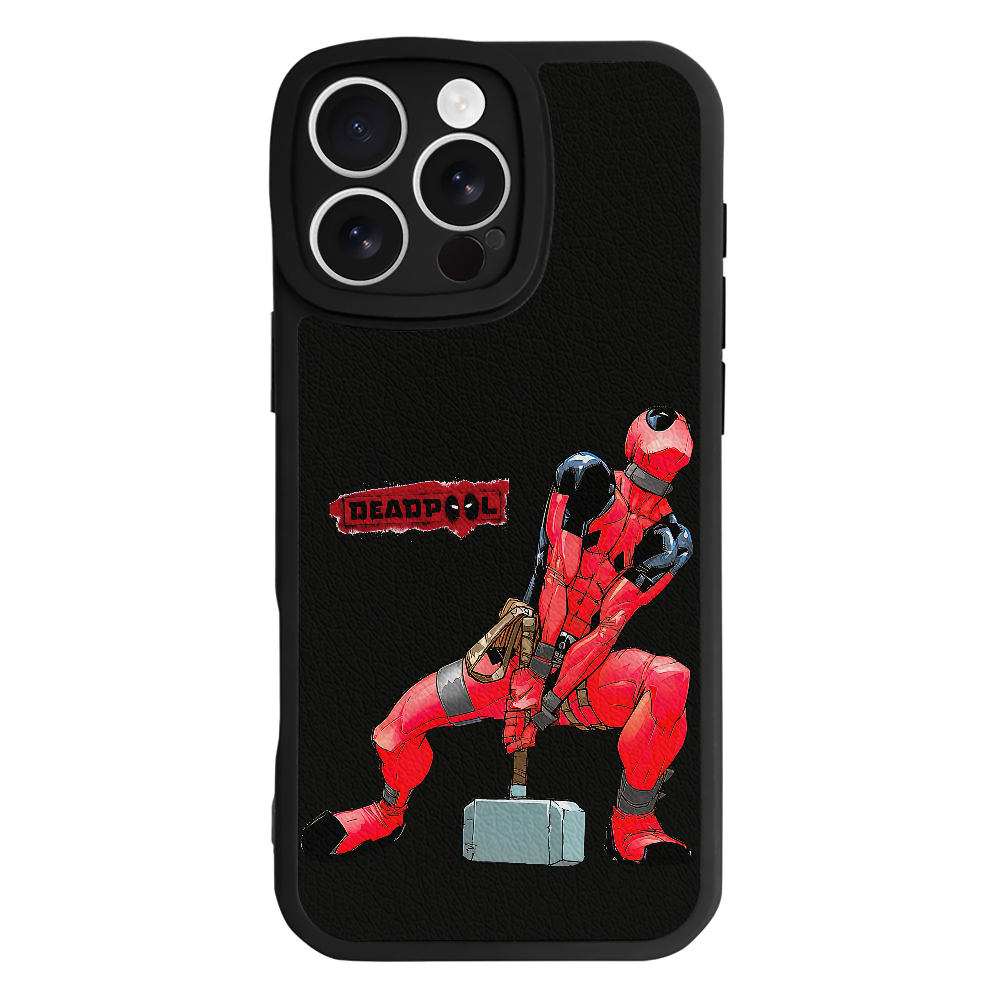 （画像用） Deadpool デッドプール 【iPhone 16シリーズ対応】シリコンスマホケース（レザー調） 材質：シリコン